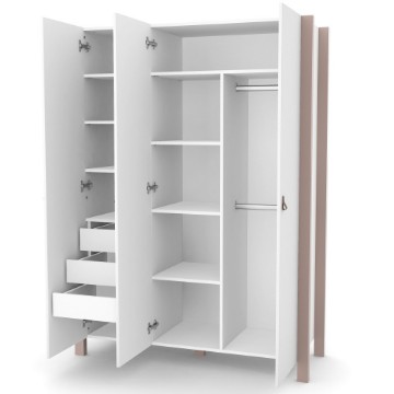 Dulap alb cappuccino Maia 1310 pentru camera copiilor